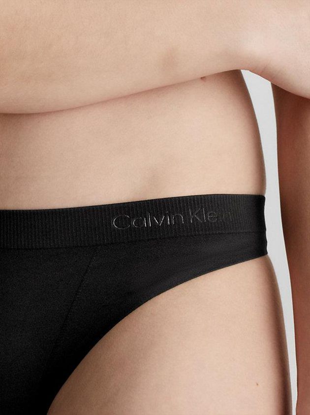 Black Calvin Klein Bonded Flex Women Thong | JFBD-93756