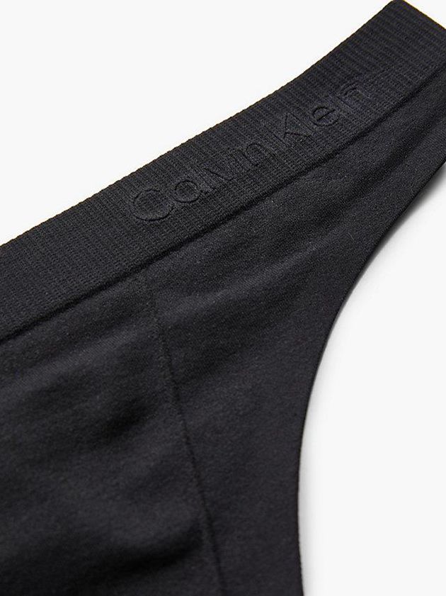 Black Calvin Klein Bonded Flex Women Thong | JFBD-93756