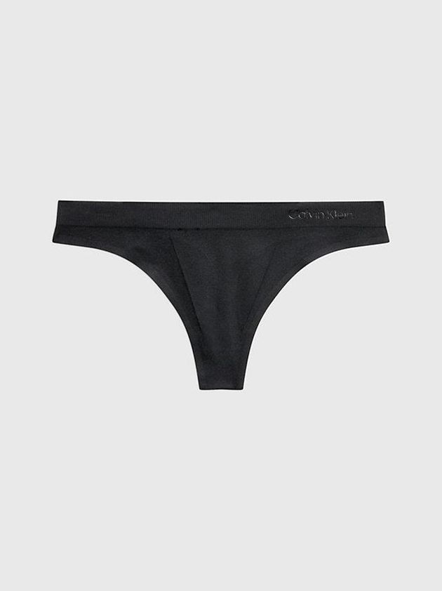 Black Calvin Klein Bonded Flex Women Thong | JFBD-93756