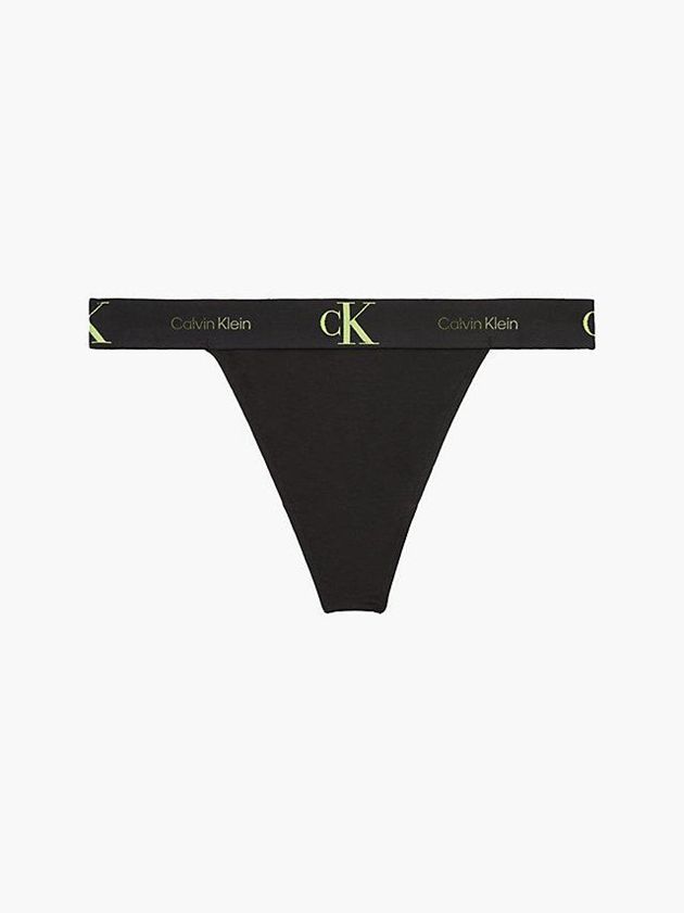 Black Calvin Klein CK One Women Thong | FMKW-38067
