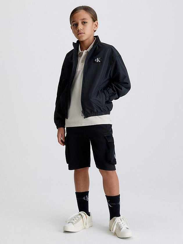 Black Calvin Klein Cargo Boys's Shorts | KRLN-91308