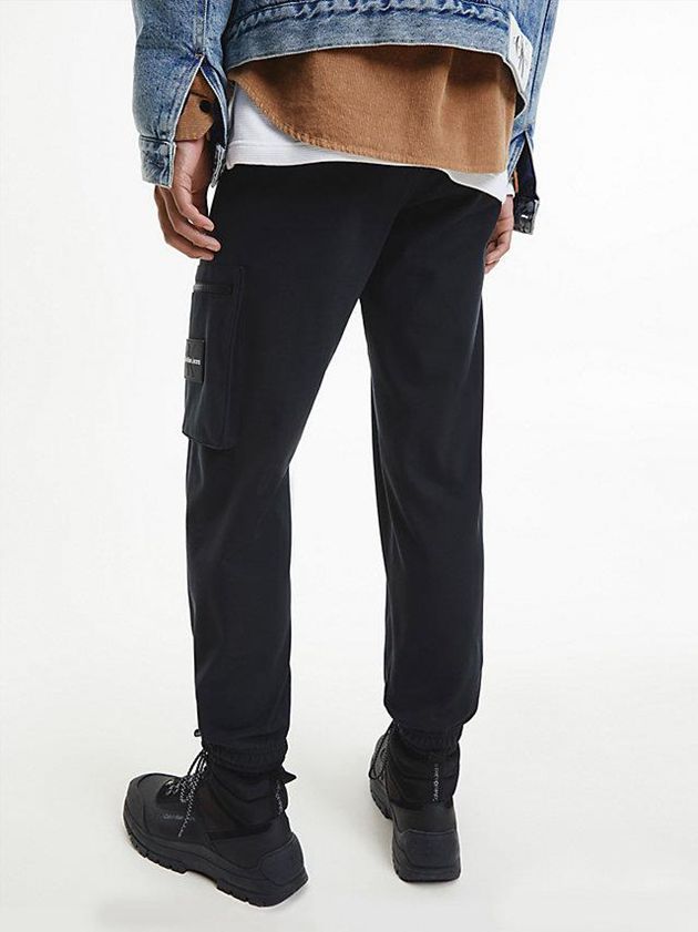 Black Calvin Klein Cargo Men Joggers | KUGP-08594
