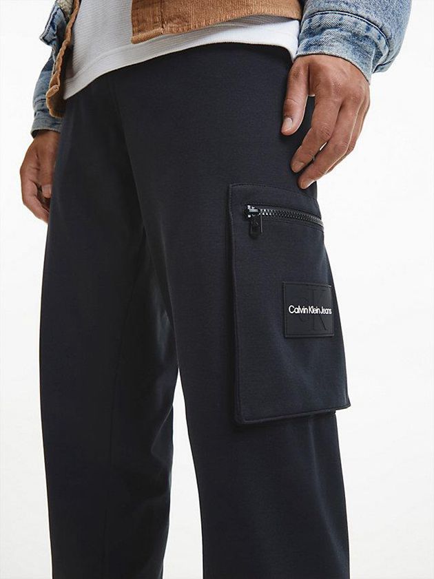 Black Calvin Klein Cargo Men Joggers | KUGP-08594