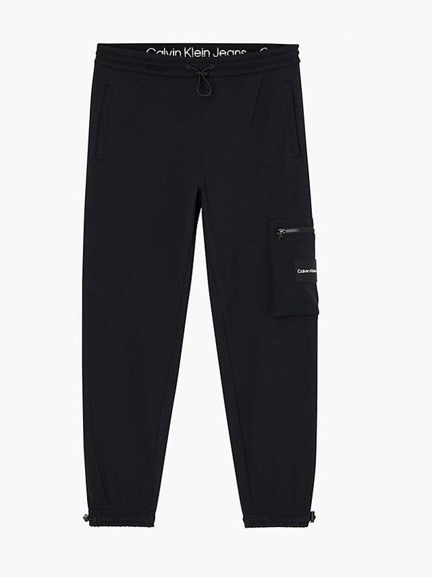 Black Calvin Klein Cargo Men Joggers | KUGP-08594
