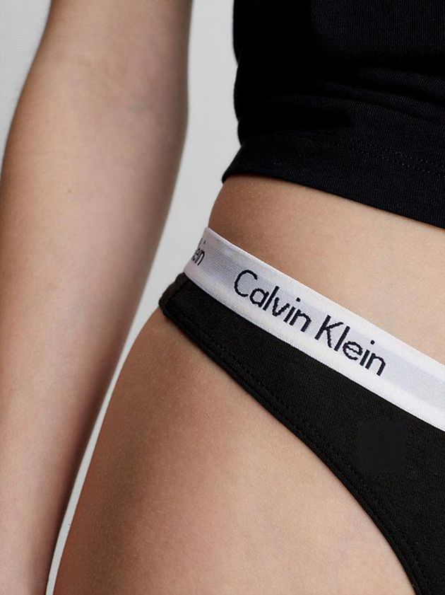 Black Calvin Klein Carousel Women Thong | JELH-52498