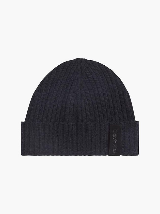 Black Calvin Klein Cashmere Men Beanie | VWDZ-20319