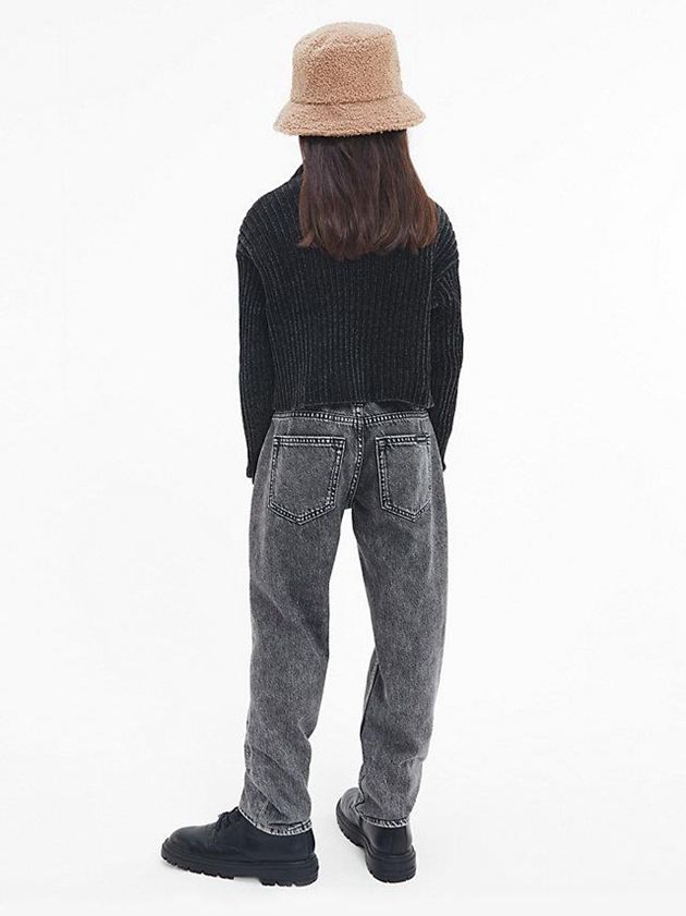 Black Calvin Klein Chenille Jumper Girls's Sweater | BRCV-76890