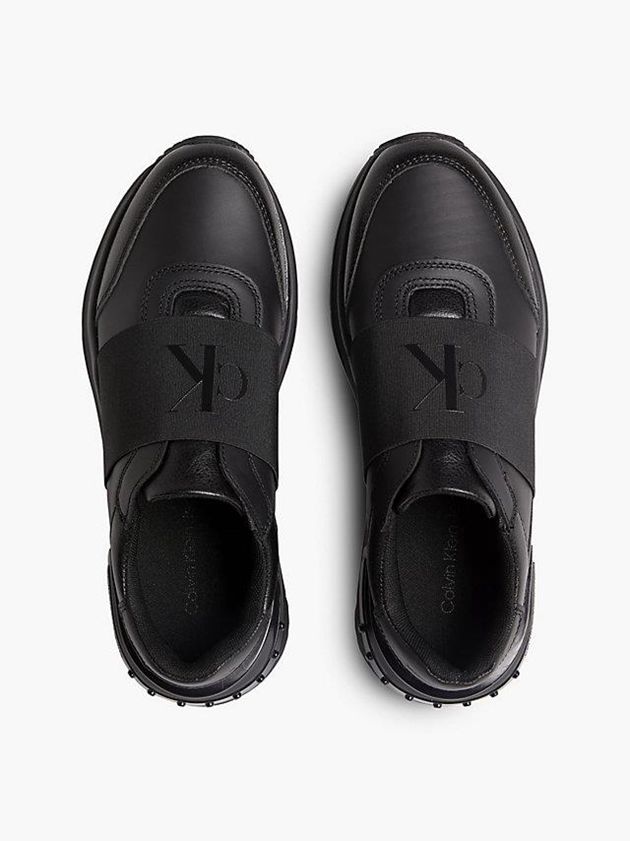 Black Calvin Klein Chunky Slip-On Women Sneakers | VGWN-36427