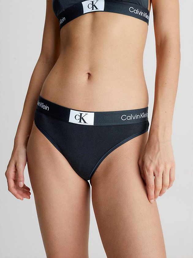 Black Calvin Klein Ck96 Women Thong | UASC-07139