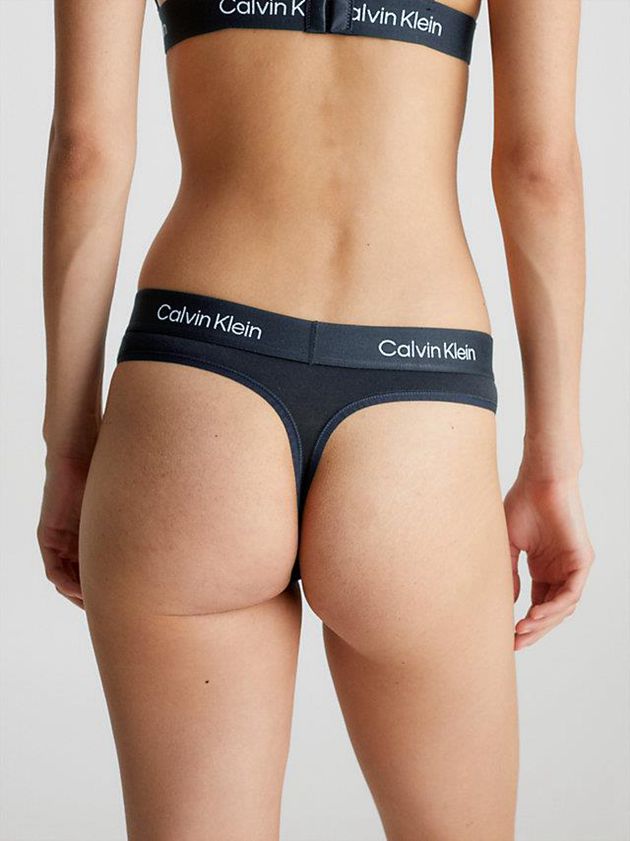 Black Calvin Klein Ck96 Women Thong | UASC-07139