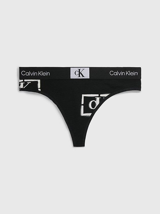 Black Calvin Klein Ck96 Women Thong | WEHD-40236