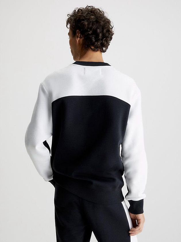 Black Calvin Klein Colour Block Men Sweatshirt | EZTF-78913