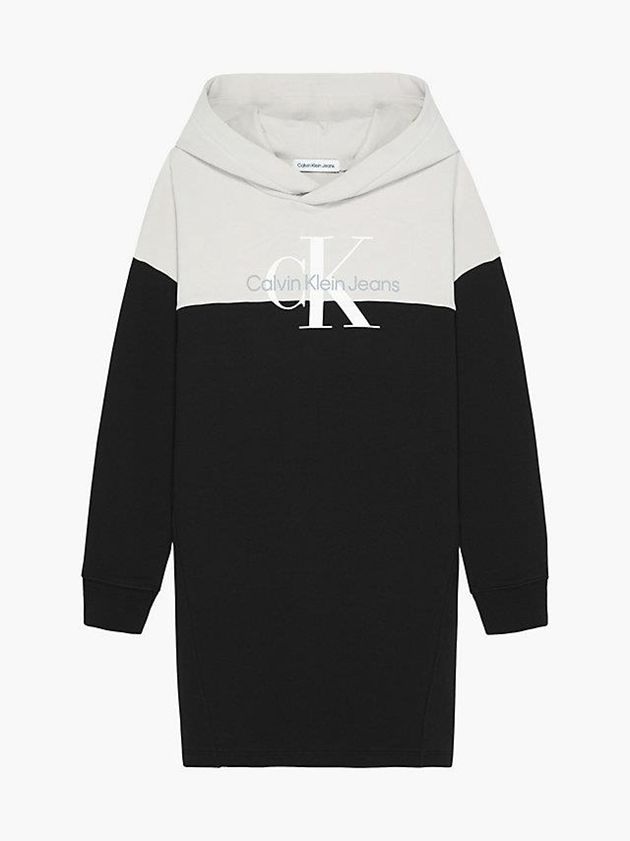 Black Calvin Klein Colourblock Hoodie Girls's Dress | BVAK-62981