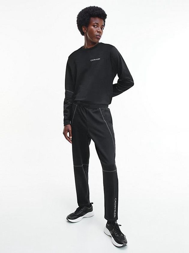 Black Calvin Klein Comfort Stretch Men Joggers | HPBV-06748