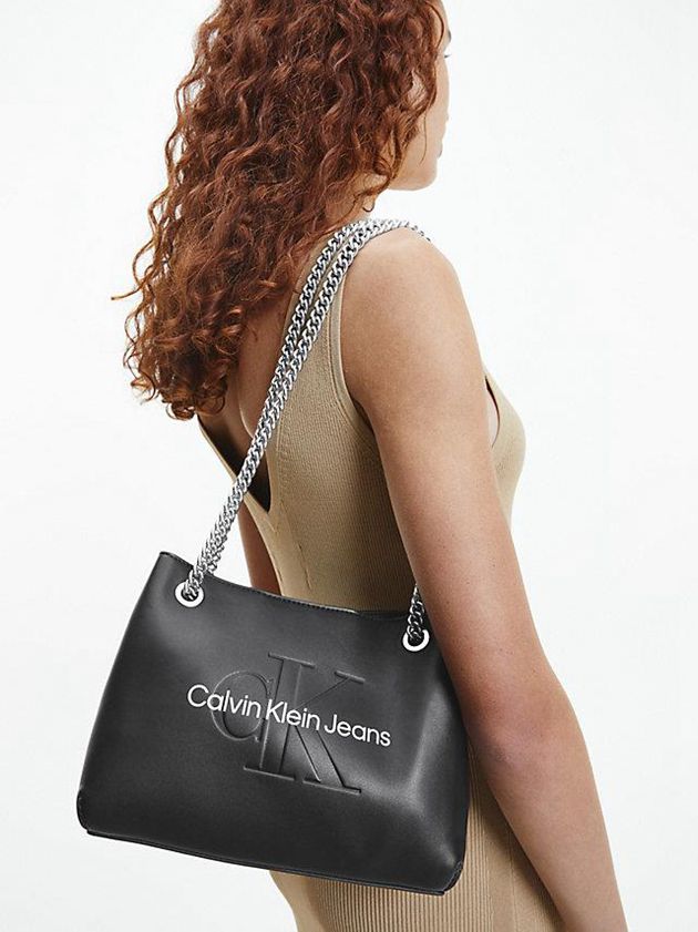 Black Calvin Klein Convertible Shoulder Women Bags | MKCW-81526