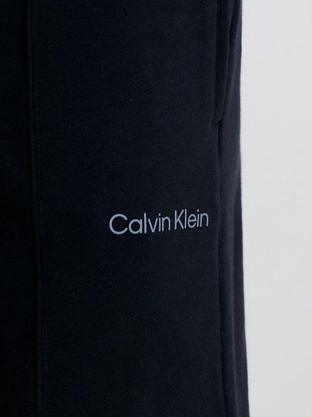 Black Calvin Klein Cotton Terry Gym Men Shorts | IDYT-34927