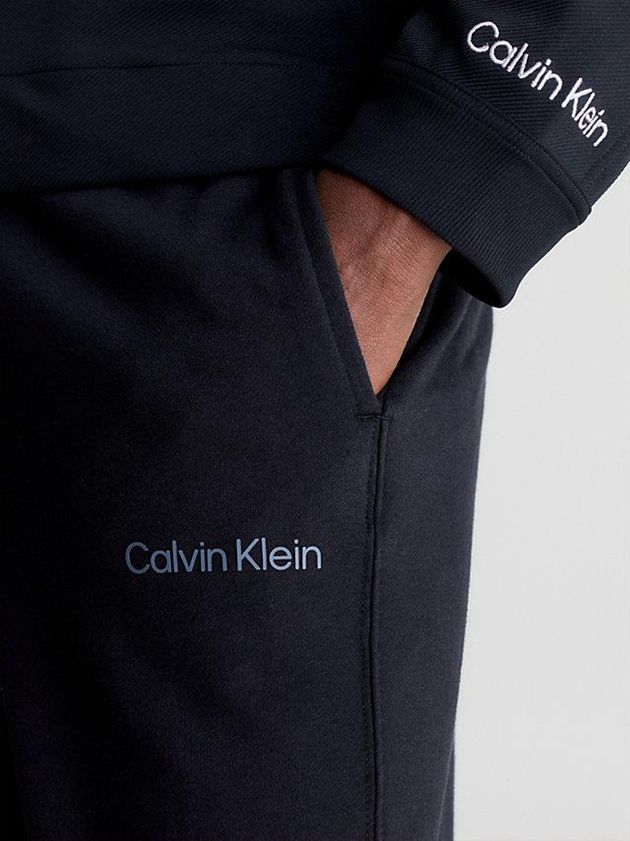Black Calvin Klein Cotton Terry Men Joggers | HLNZ-42638