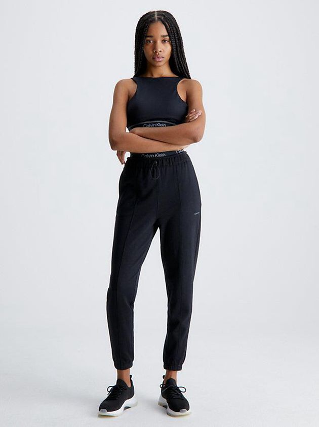 Black Calvin Klein Cotton Terry Women Joggers | OFHJ-13746