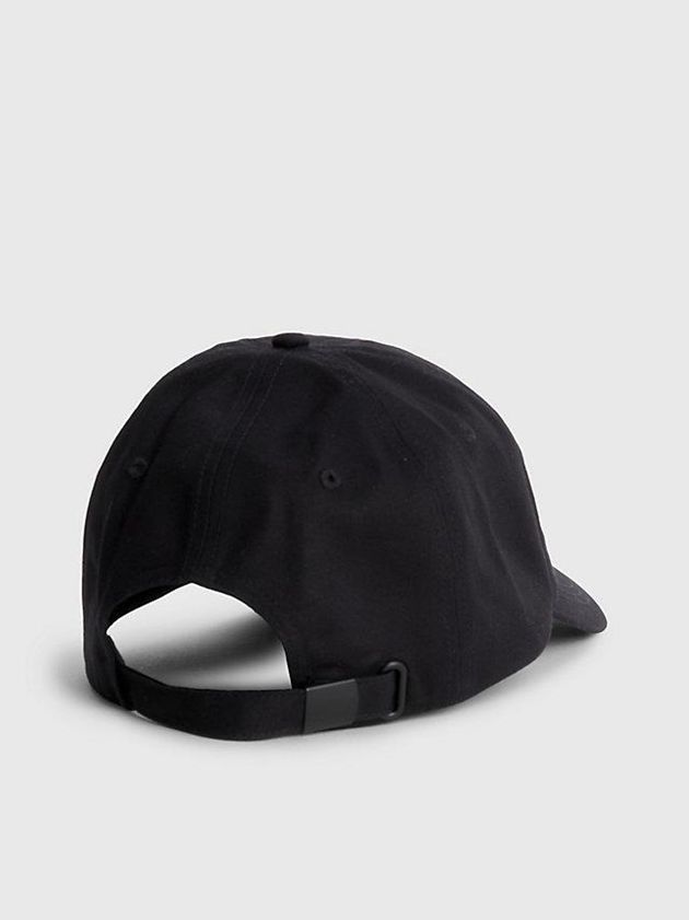 Black Calvin Klein Cotton Twill Men Cap | QNUC-72109