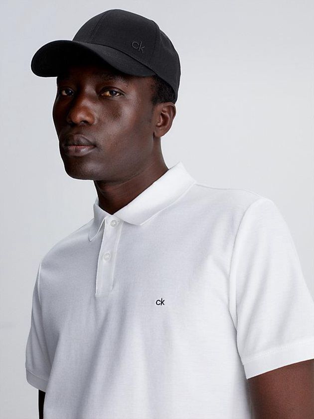 Black Calvin Klein Cotton Twill Men Cap | QNUC-72109