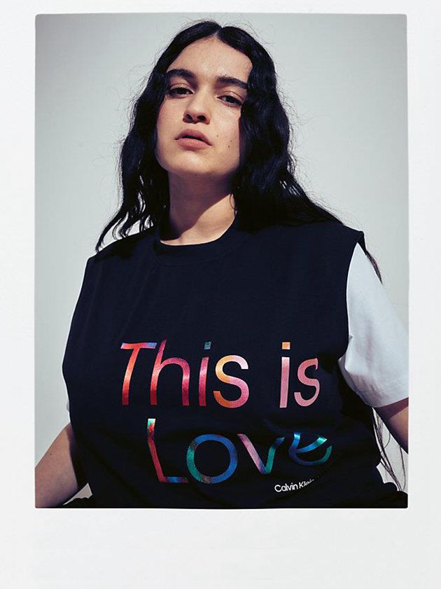 Black Calvin Klein Cropped Tank - Pride Women Top | JQML-17638