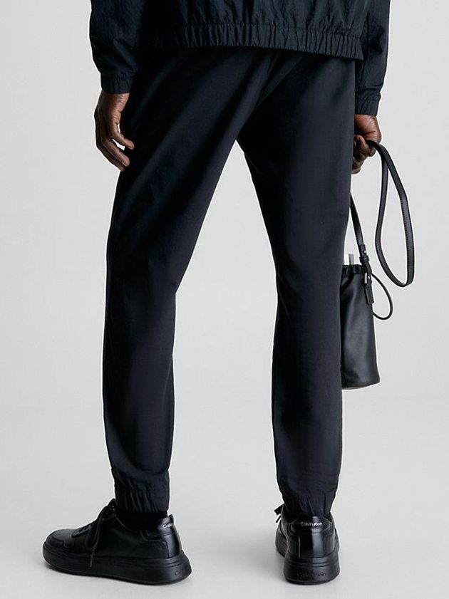 Black Calvin Klein Cropped Tapered Men Pants | JENW-96172