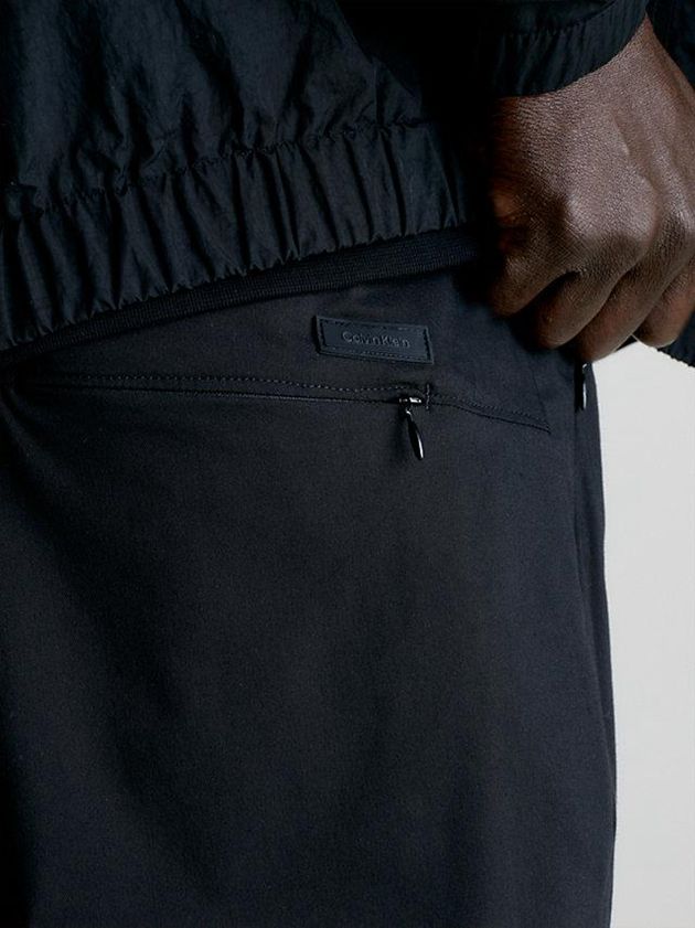 Black Calvin Klein Cropped Tapered Men Pants | JENW-96172