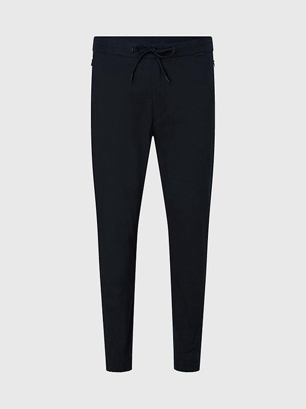 Black Calvin Klein Cropped Tapered Men Pants | JENW-96172