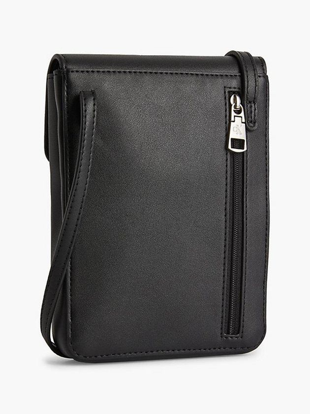 Black Calvin Klein Crossbody Phone Pouch Women Bags | VPQS-89023