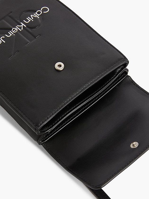 Black Calvin Klein Crossbody Phone Pouch Women Bags | VPQS-89023