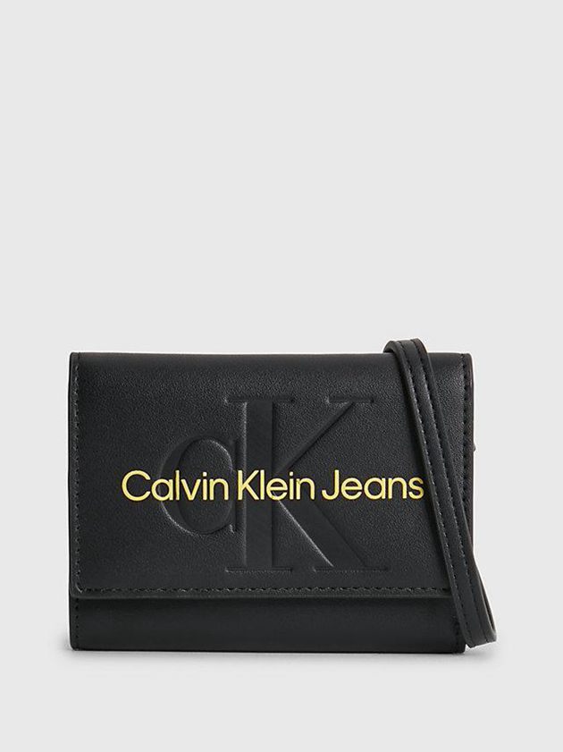 Black Calvin Klein Crossbody Wallet Women Bags | FYNR-63827