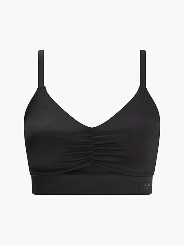 Black Calvin Klein Cut Out Cropped Women Top | RHEL-75910