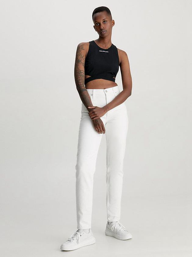 Black Calvin Klein Cut Out Zip Back Women Top | GICZ-46259