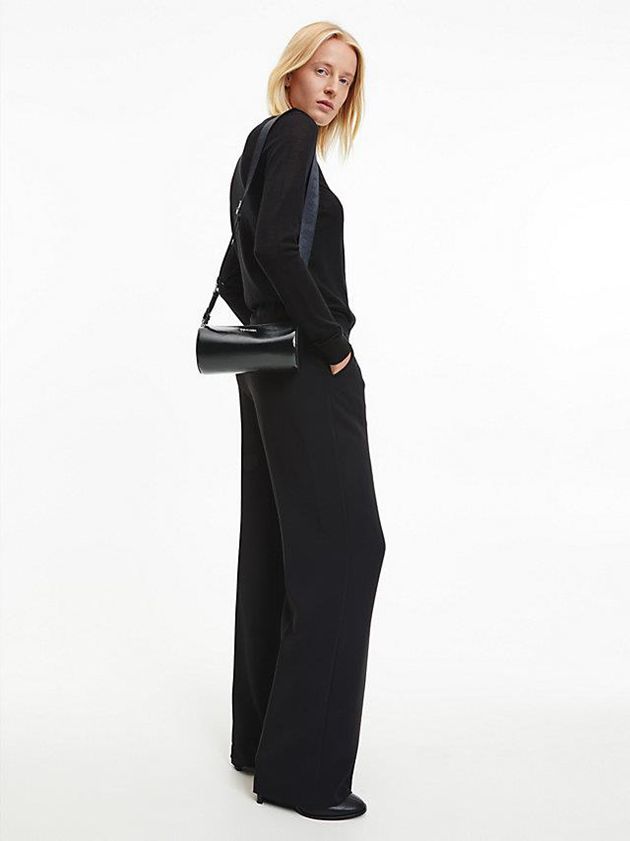 Black Calvin Klein Cylinder Crossbody Women Bags | OCIB-72498