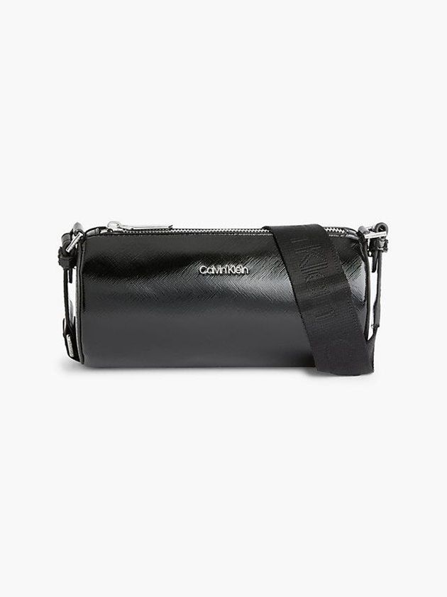 Black Calvin Klein Cylinder Crossbody Women Bags | OCIB-72498