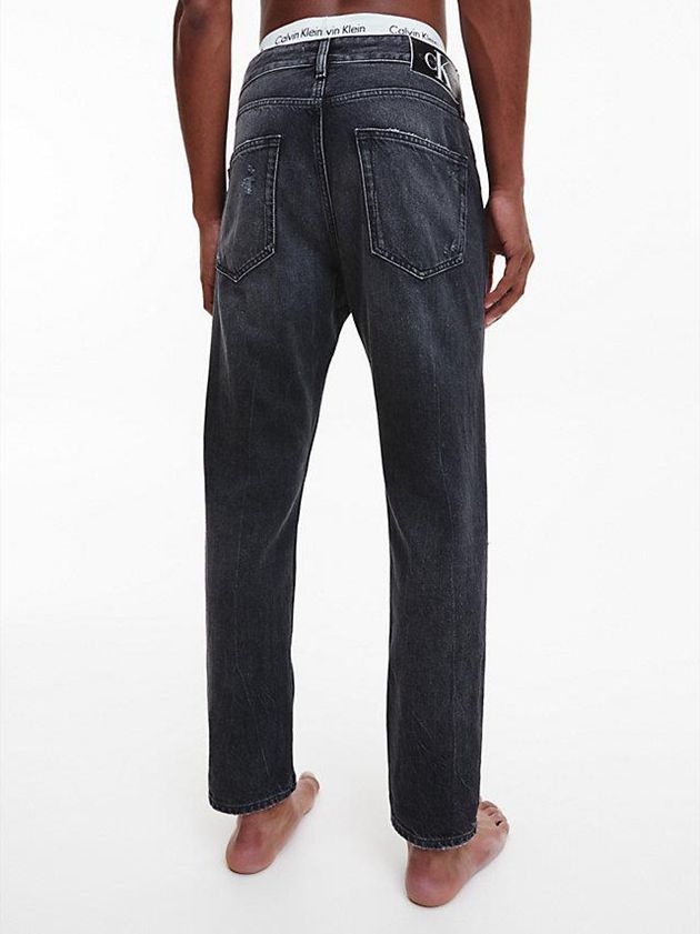 Black Calvin Klein Dad Men Jeans | GVHM-09645