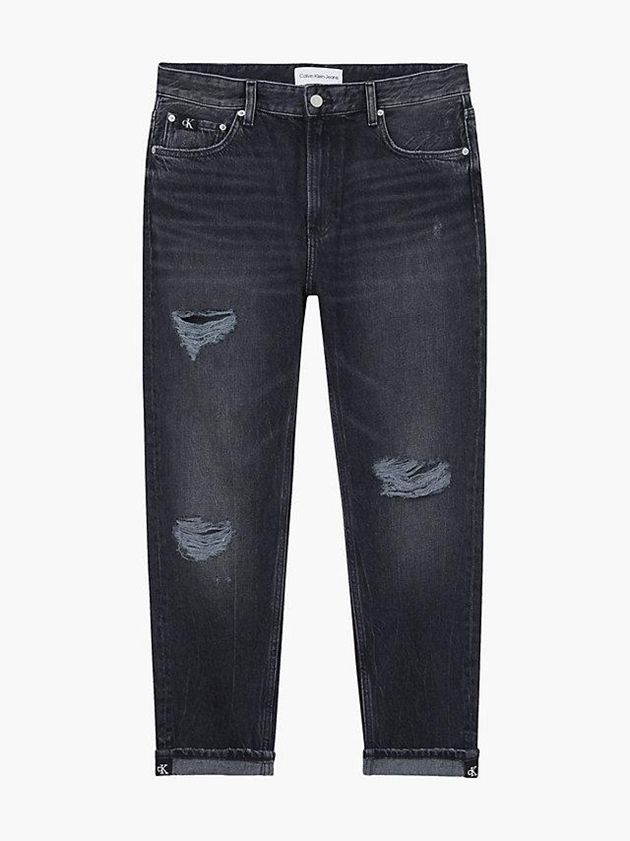 Black Calvin Klein Dad Men Jeans | GVHM-09645