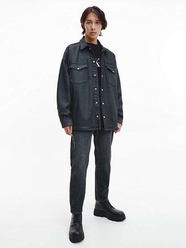 Black Calvin Klein Dad Men Jeans | VXMC-13658