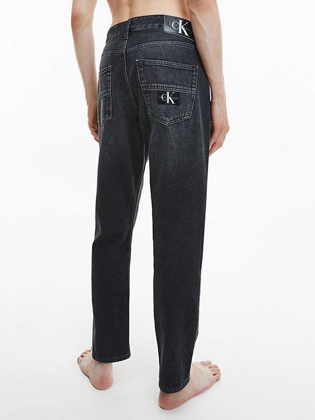 Black Calvin Klein Dad Men Jeans | VXMC-13658