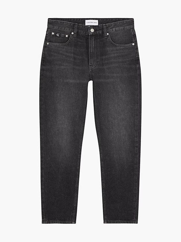 Black Calvin Klein Dad Men Jeans | VXMC-13658