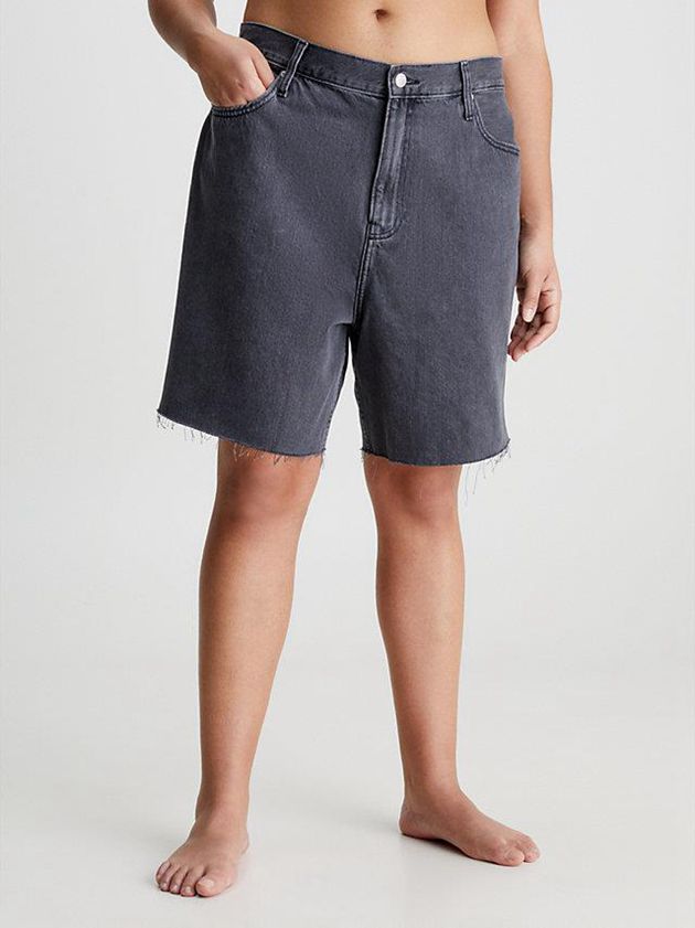 Black Calvin Klein Denim Bermuda Mom Women Shorts | BMZD-61450