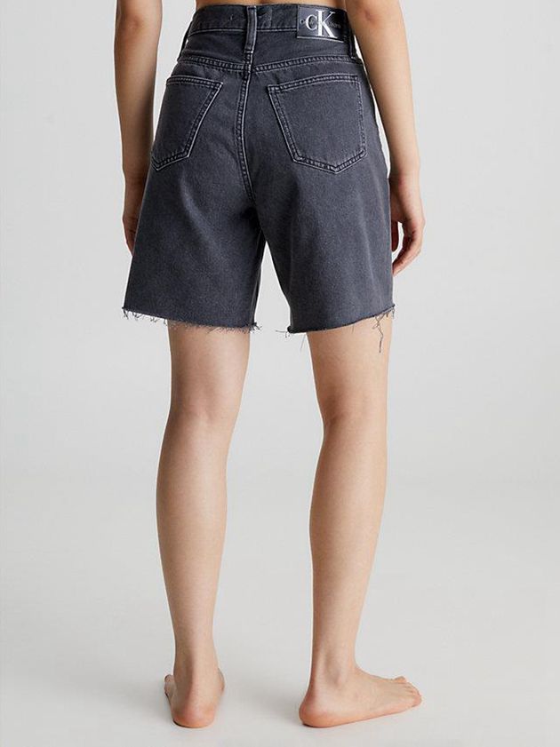 Black Calvin Klein Denim Bermuda Mom Women Shorts | BMZD-61450