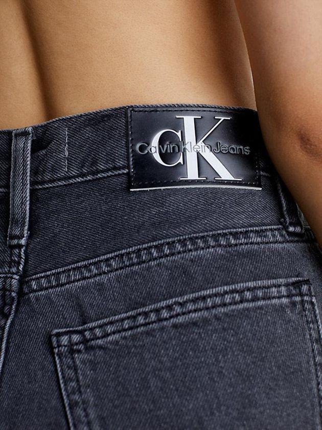 Black Calvin Klein Denim Bermuda Mom Women Shorts | BMZD-61450