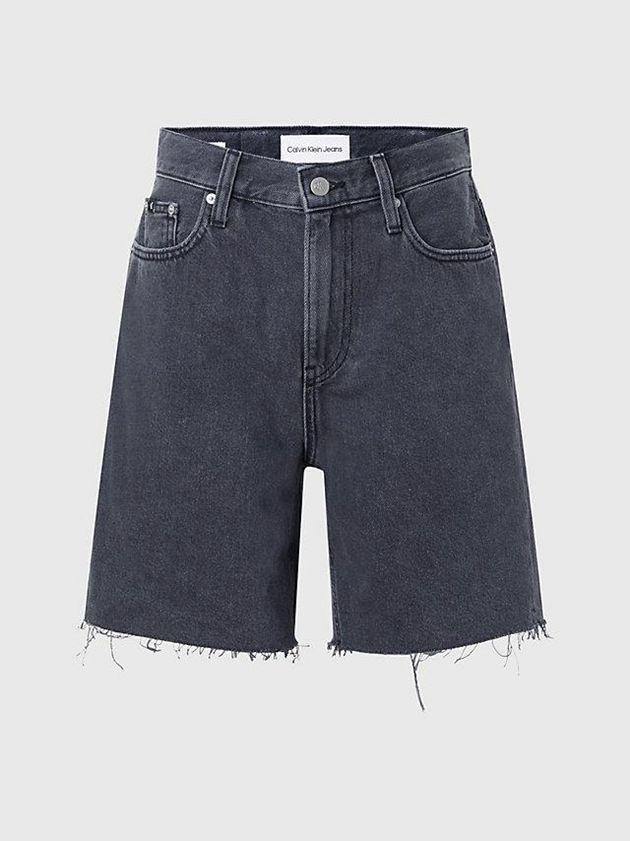 Black Calvin Klein Denim Bermuda Mom Women Shorts | BMZD-61450