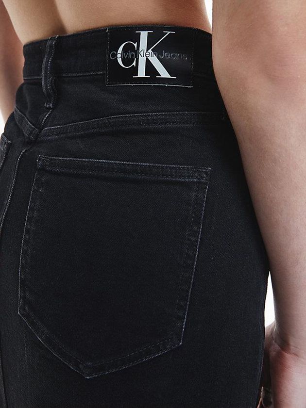 Black Calvin Klein Denim Maxi Women Skirt | EVBA-52709