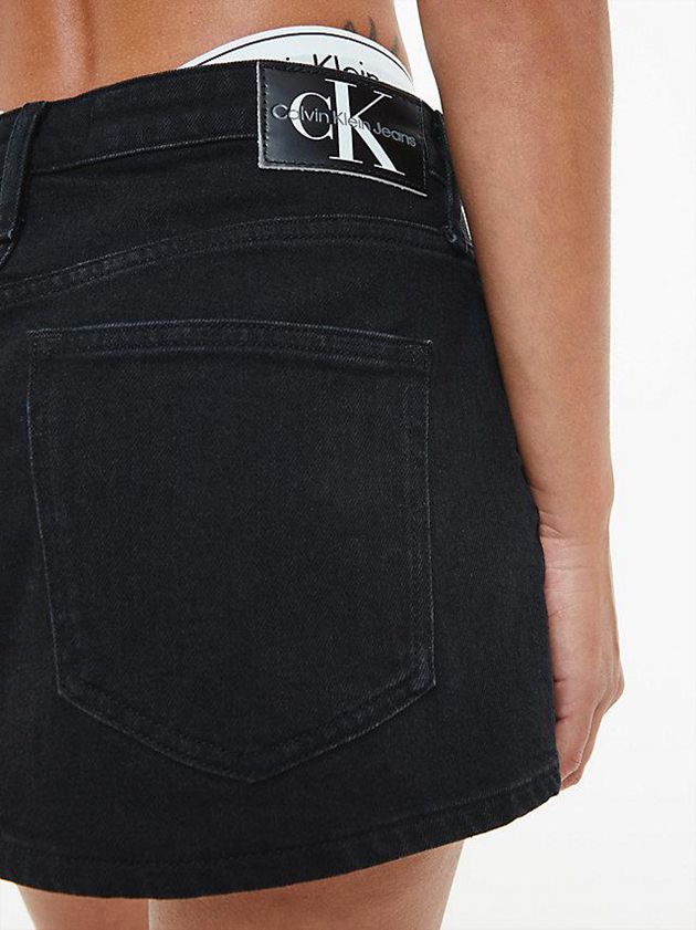 Black Calvin Klein Denim Micro Mini Women Skirt | TEQZ-72346