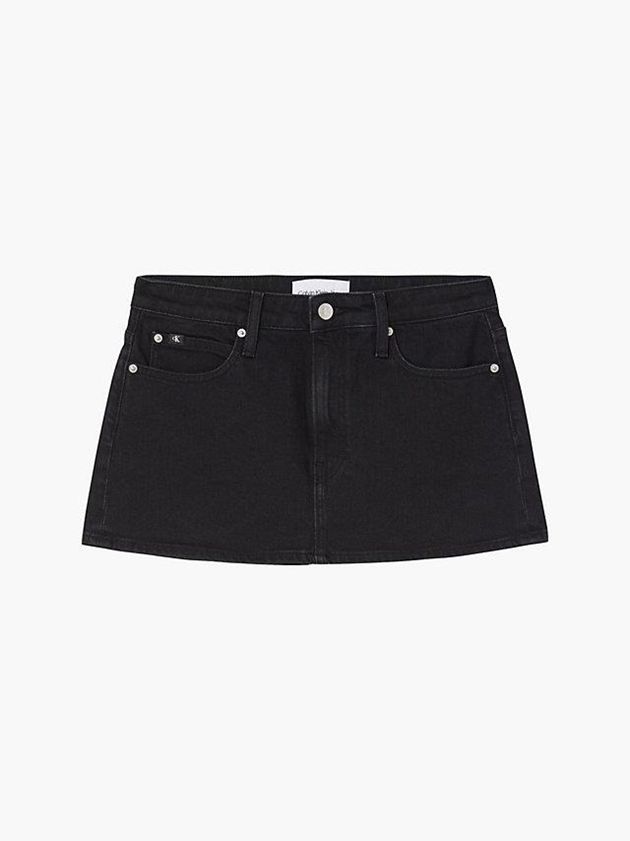 Black Calvin Klein Denim Micro Mini Women Skirt | TEQZ-72346