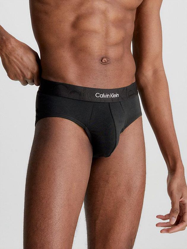 Black Calvin Klein Embossed Icon Men Briefs | QZYL-68309