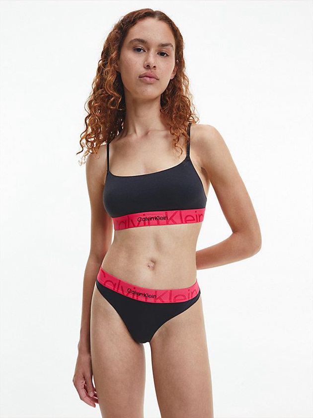 Black Calvin Klein Embossed Icon Women Bra | BTZY-35082