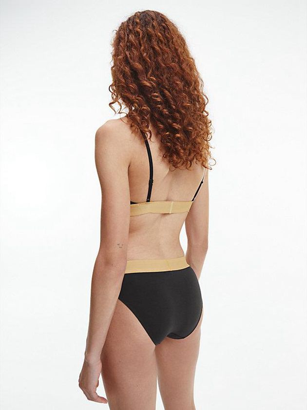 Black Calvin Klein Embossed Icon Women Bra | ECWB-04589